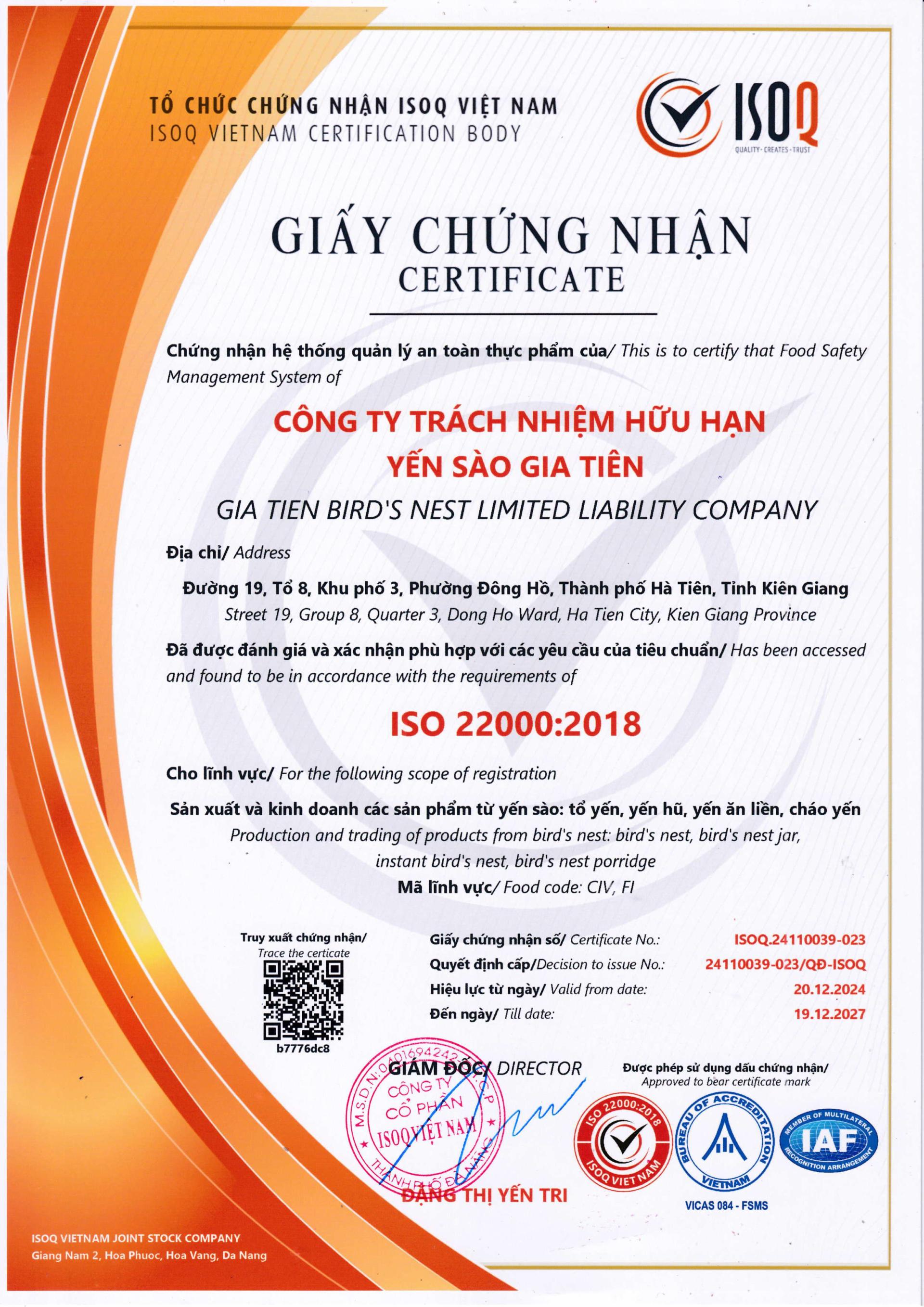 Yến Sào Gia Tiên