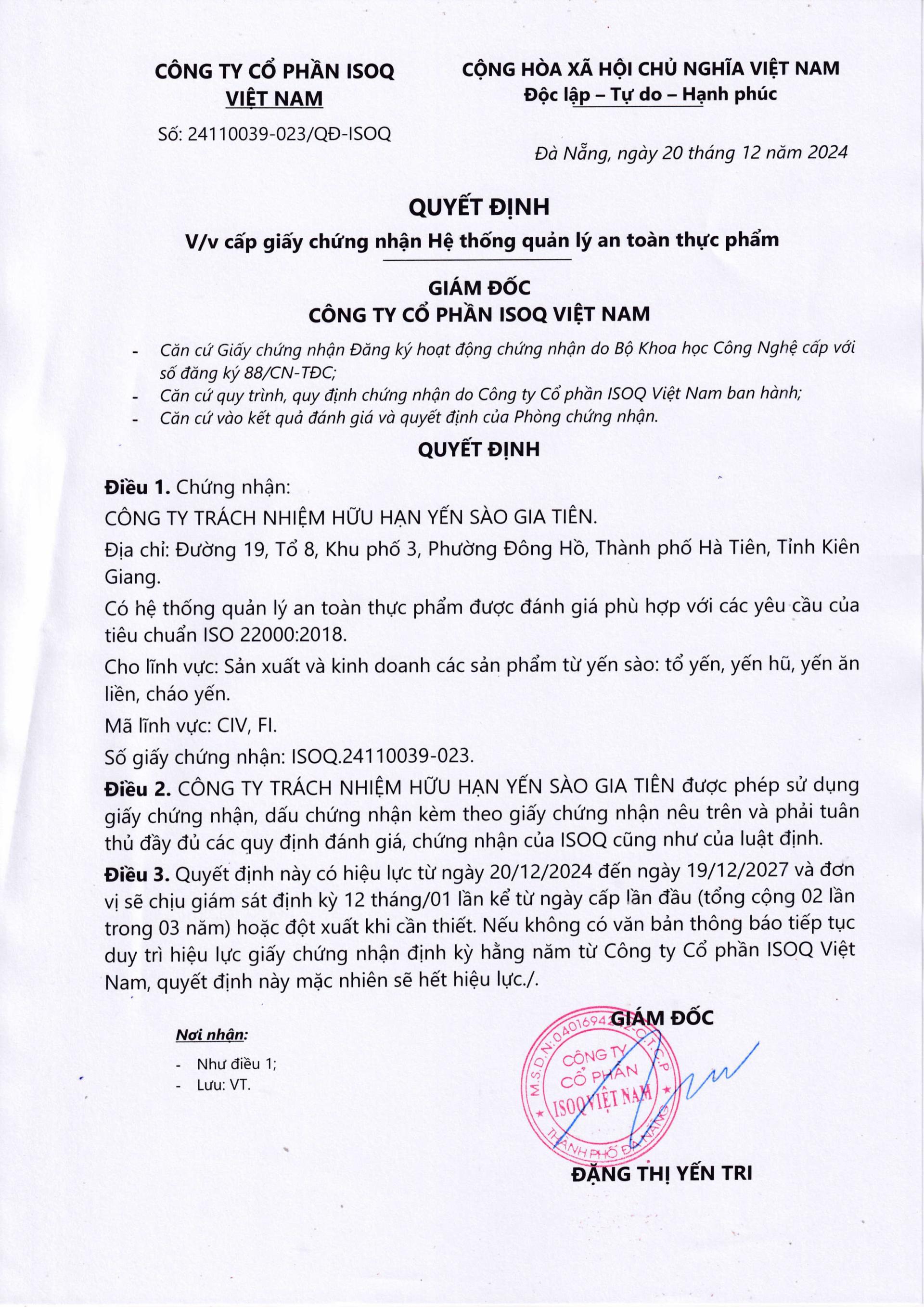 Yến Sào Gia Tiên